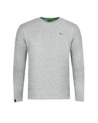 T-shirt minimaliste manches longues - Gris chiné