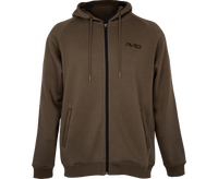 Sweat à capuche zippé composé - Marron