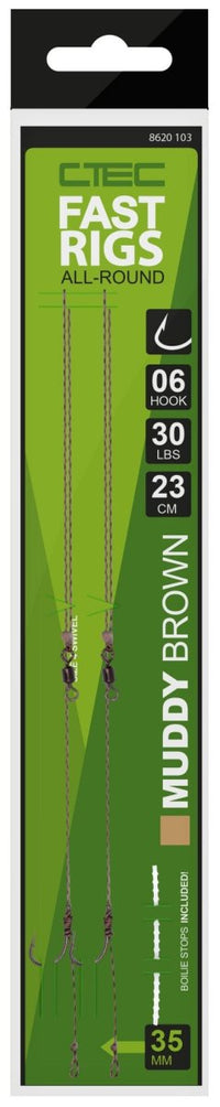 Montages rapides pour carpe - Brun boueux - 2 pièces