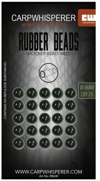 Perles en caoutchouc - Herbe - 6mm - 25 pièces
