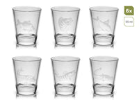 Pêcheurs - Verres Shot avec motifs de poissons
