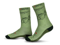 Happy Fishing - Chaussettes pour carpes - Confortables - Taille 41-46 - Vert