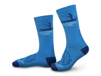 Happy Fishing - Chaussettes - Confortables - Taille 41-46 - bleu