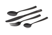Ensemble de couverts en acier inoxydable noir pour cuisine