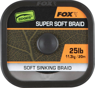 Fox Edges Naturals Super Soft - 20m - Gevlochten onderlijnmateriaal - dé KarperCentrale
