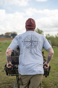 T-shirt Compass - Gris chiné
