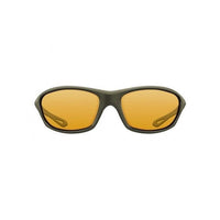 Lunettes de soleil enveloppantes Monture verte mate / Verres jaunes MK2