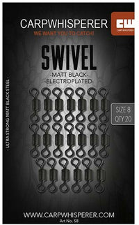 Carp Whisperer Carp Swivels - 20pcs - Size 8 - KarperCentrale