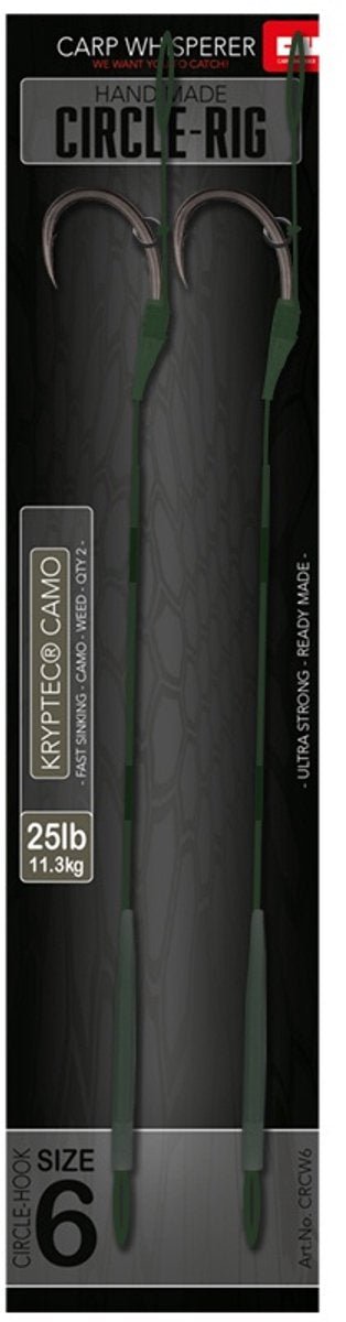 Carp Whisperer Circle Rig - Ready Made - Weedy Green - KarperCentrale