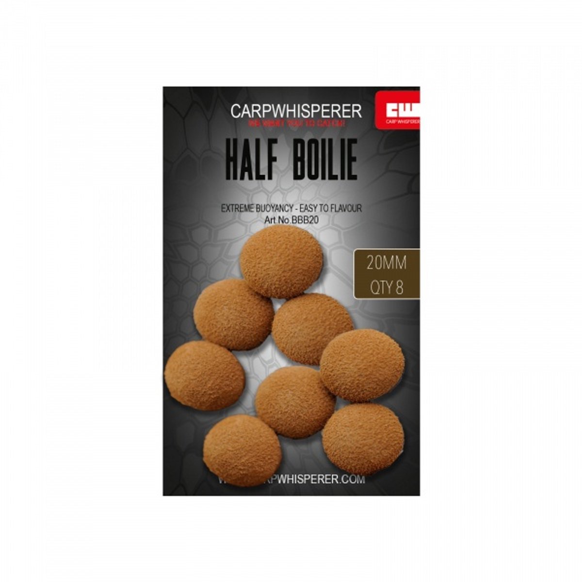 Carp Whisperer Half Foam - Pop - Up Boilies - 20mm - KarperCentrale