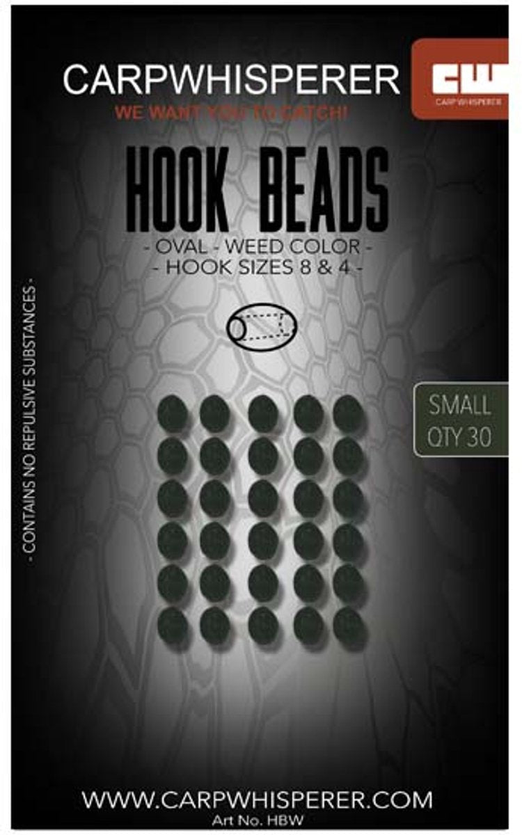 Perles d'hameçon - Vert algue - 30 pièces