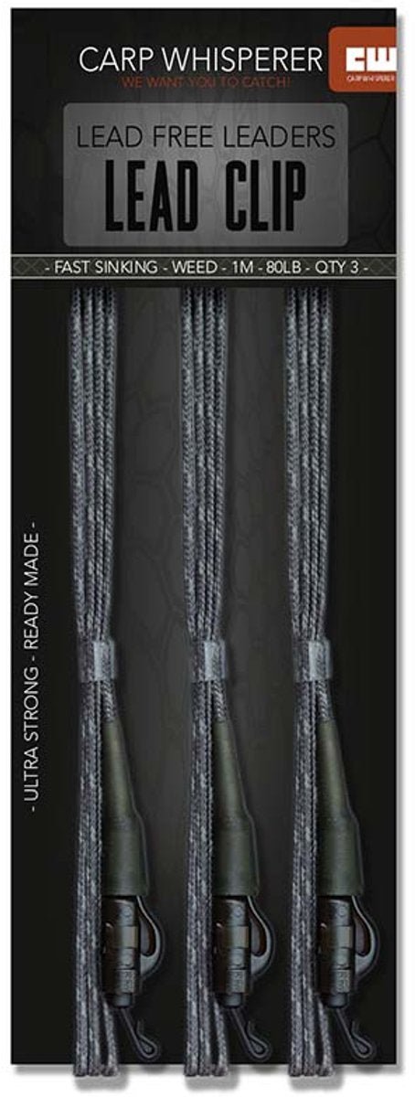 Bas de ligne Lead Clip - Prêt à l'emploi - 100cm - Vert algue