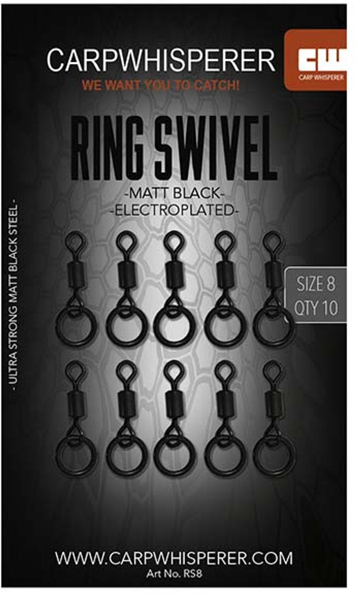 Emerillons à anneau - 10 pièces - Noir mat