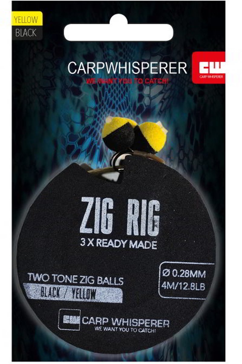 Carp Whisperer Zig Rigs - Ready Made - 0.28mm - KarperCentrale