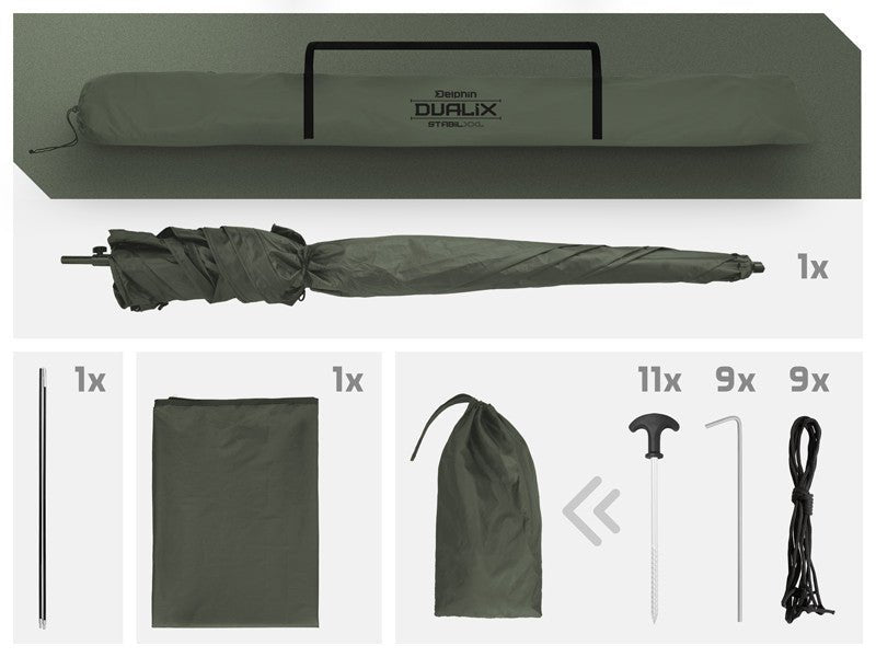 Qu'y a-t-il dans la boîte ? – DualiX - STABIL - Tonnelle parapluie
