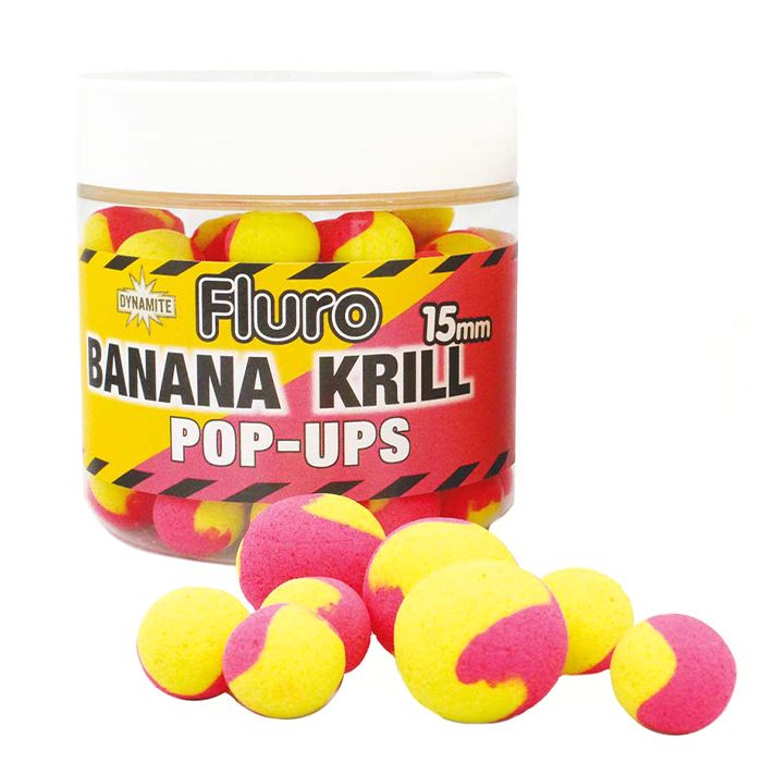 Pop-Ups bicolores Fluro - 15 mm - Krill et Banane