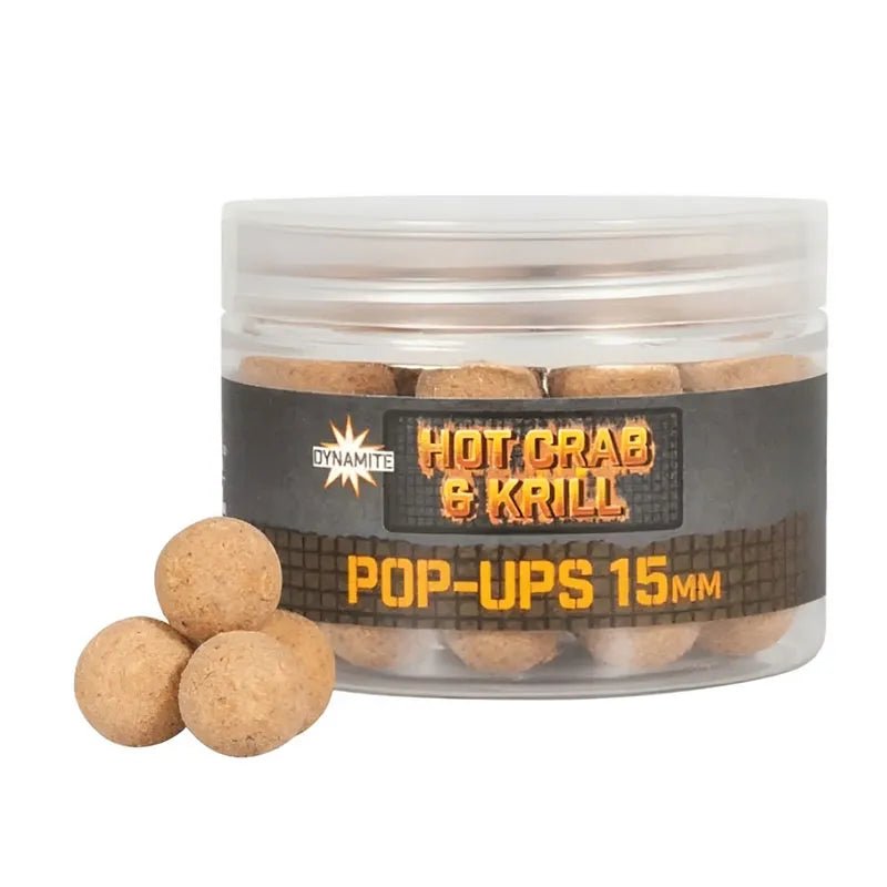 Pop-Ups Hot Crab & Krill - Appât alimentaire - 15mm