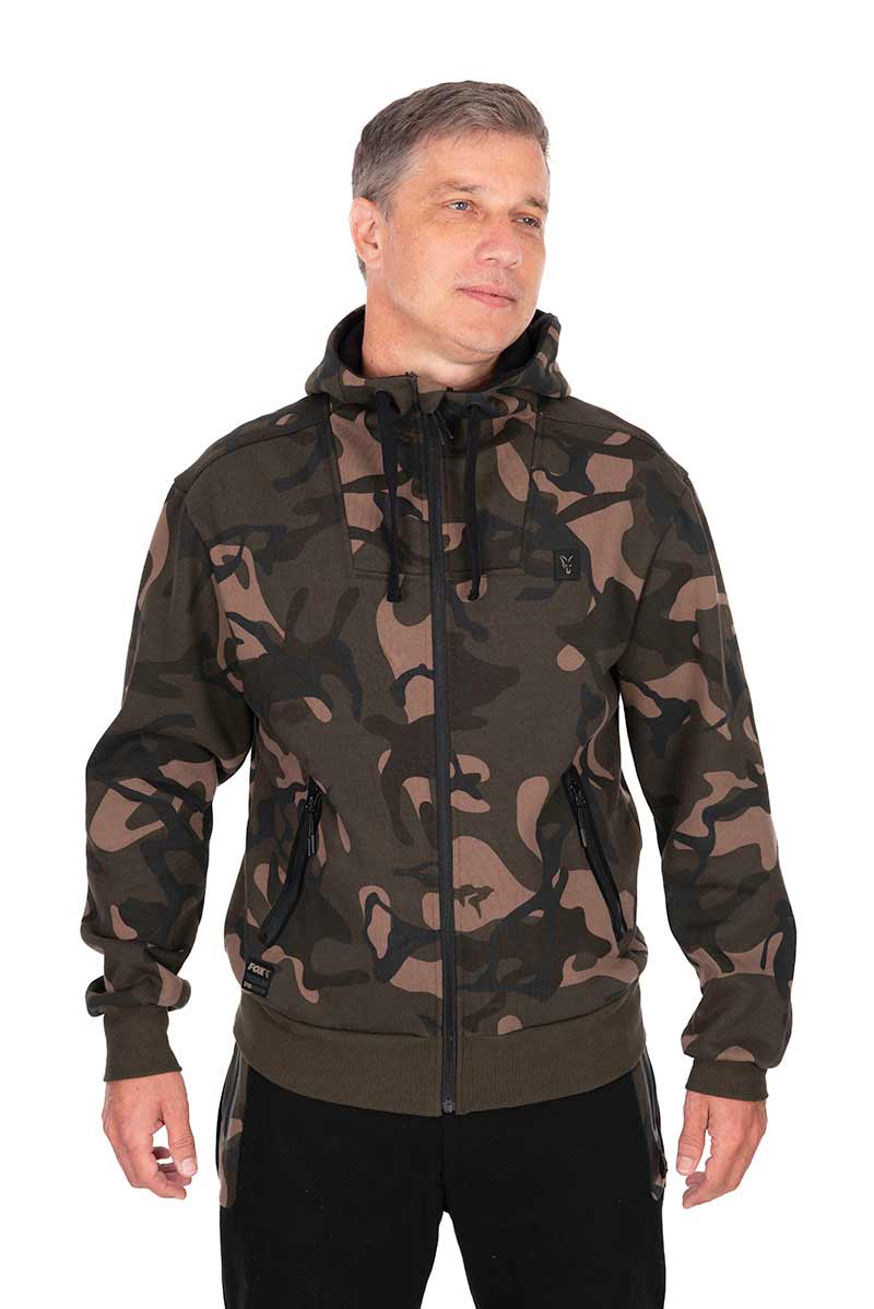 Sweat à capuche premium zippé intégral camouflage 310