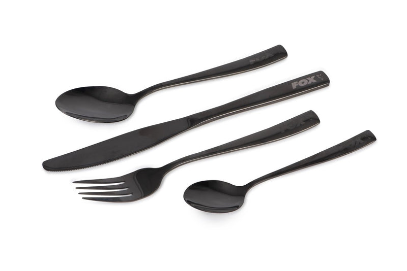 Ensemble de couverts en acier inoxydable noir pour cuisine