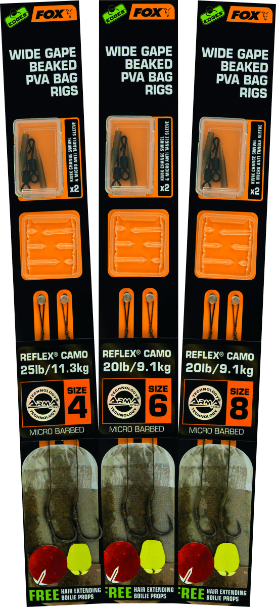 Montages prêtes PVA à large ouverture Edges Wide Gape Beaked