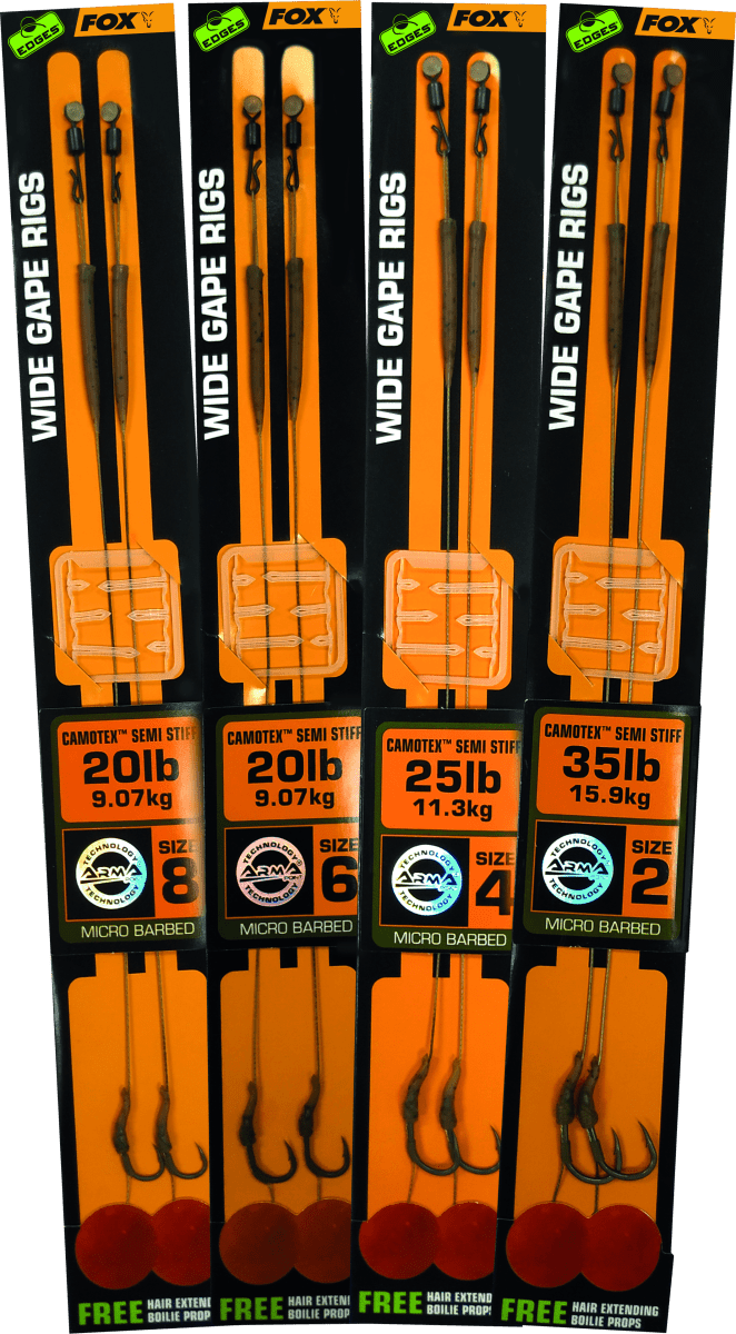 Montages prêts semi-rigides Edges Wide Gape Camotex