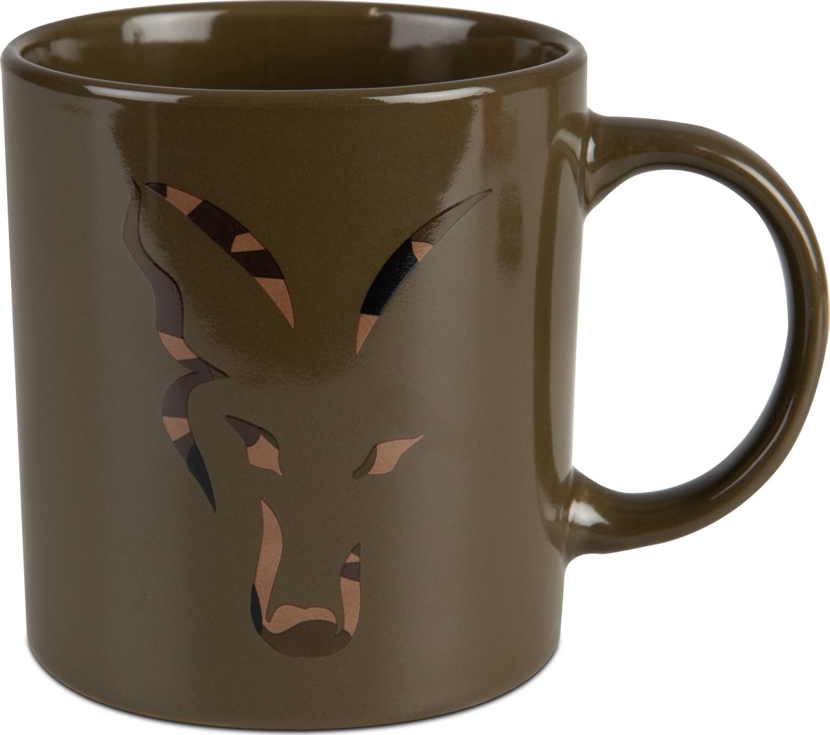 Fox Green and Camo Head Ceramic Mok - dé KarperCentrale