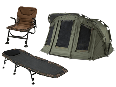 JRC Karper Bundel – Stoel, Bedchair & 2 Man Bivvy - KarperCentrale