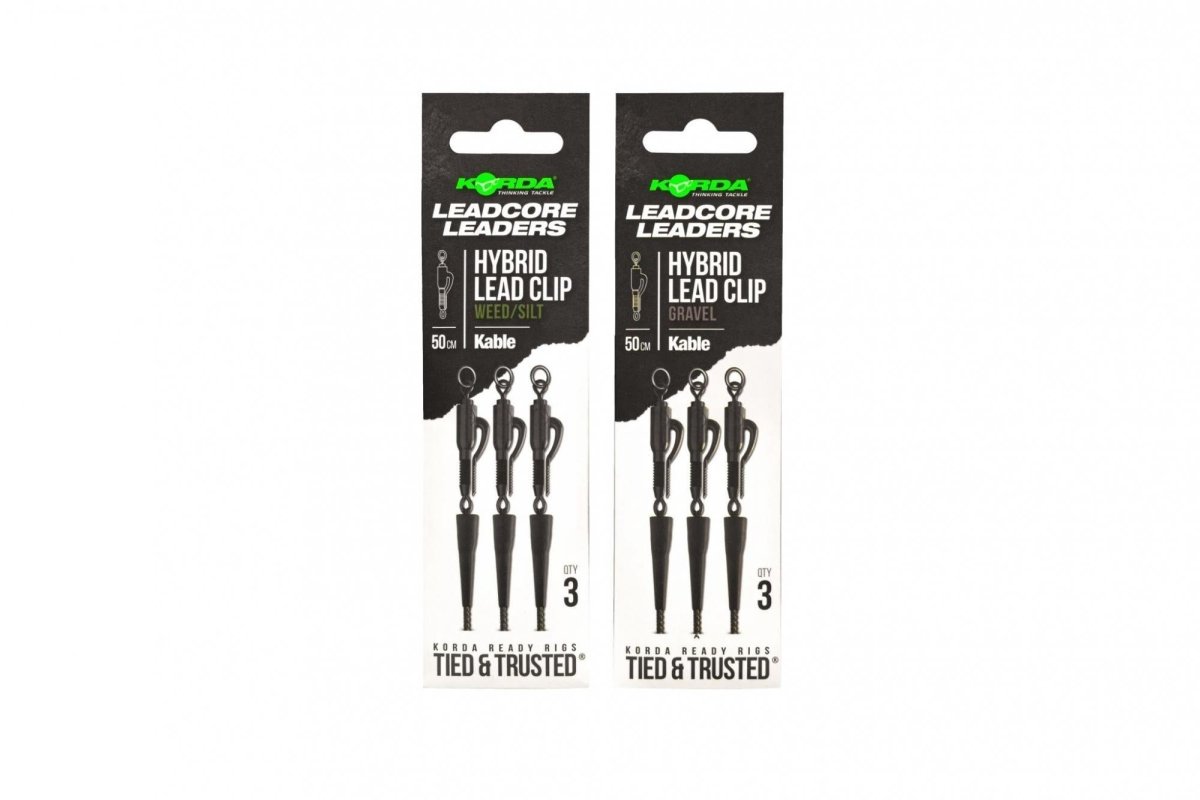 Korda Kable Leadcore Leader - 50cm - Hybrid Lead Clip - KarperCentrale