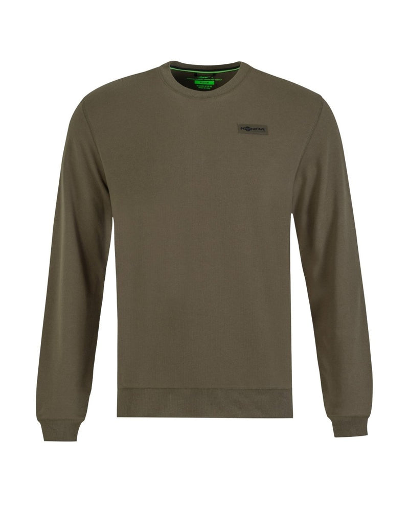 Sweat-shirt à écusson - Olive foncé