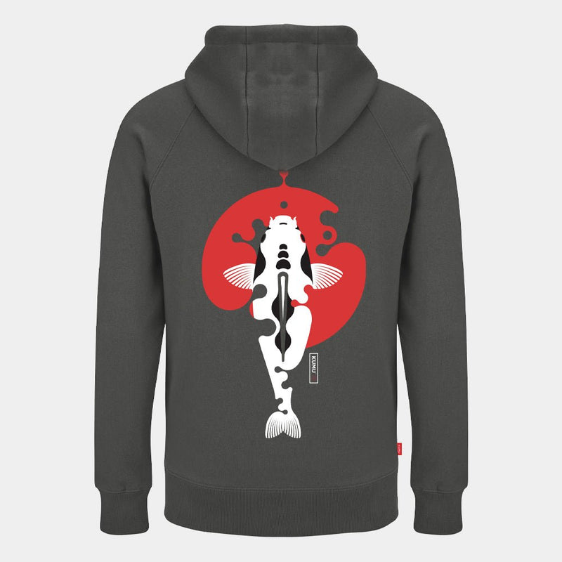 Sweat à capuche - Soleil Levant - Gris