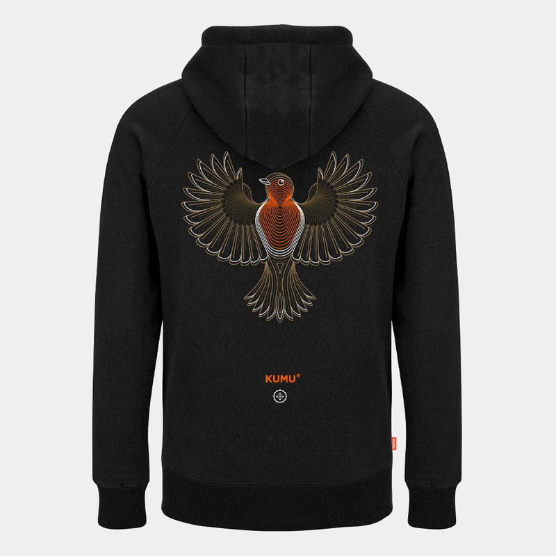 Petit sweat à capuche rouge - Design Robin