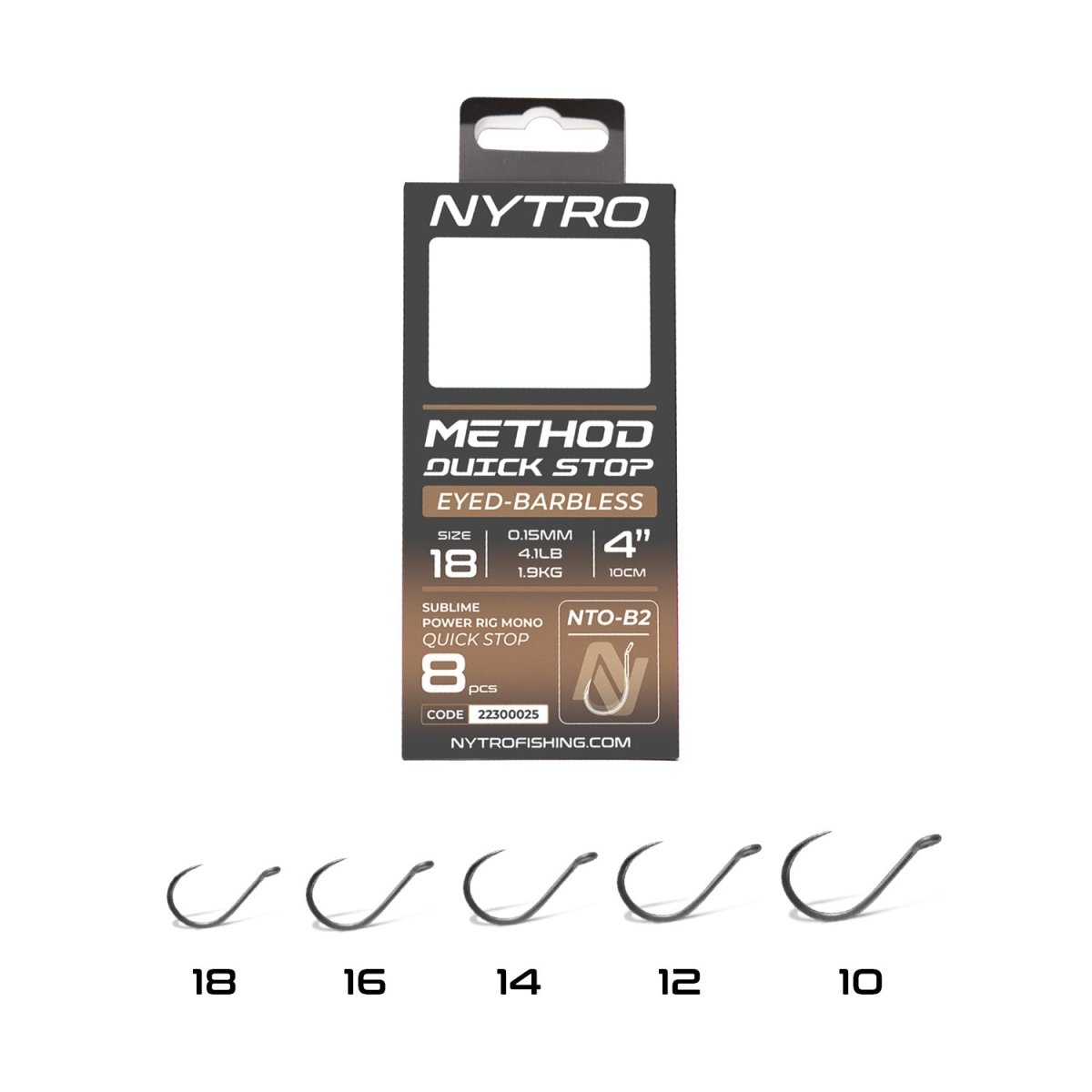 Nytro NTO - B2 Barbless Method Quick - Stop Rig - 10cm - KarperCentrale