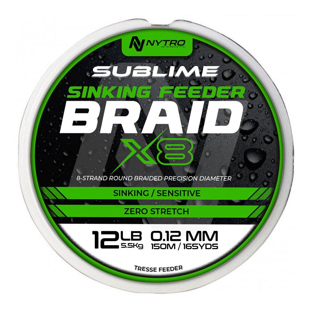 Nytro Sublime X8 Sinking Feeder Braid - KarperCentrale