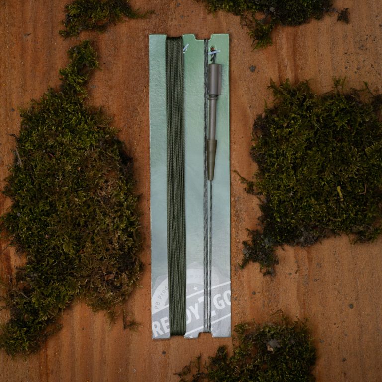 PB Products R2G Kevlar/SR Inline Knotless Leader 10m Silt + 1m 1pcs Weed - KarperCentrale