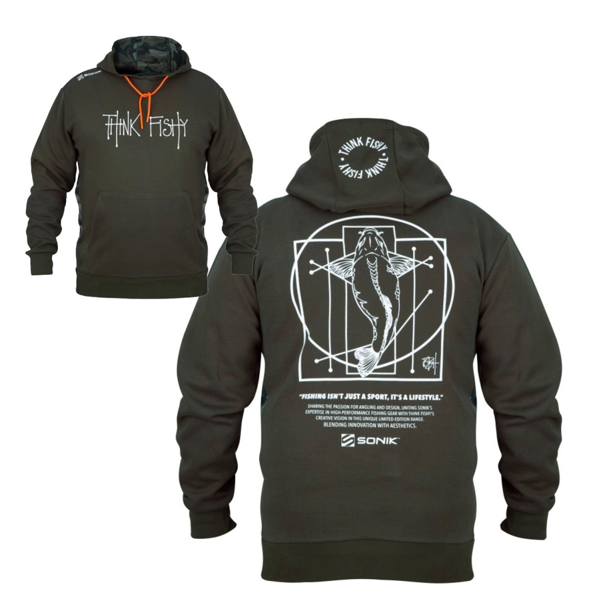 Sonik Sports Hoody - Think Fishy Art - KarperCentrale
